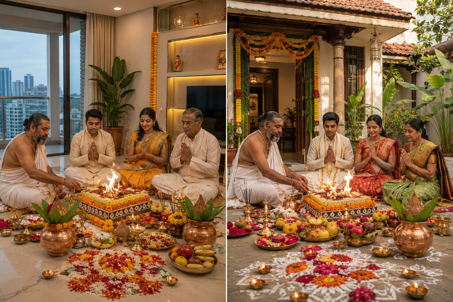 Griha Pravesh for New Flat vs New House: What Changes?