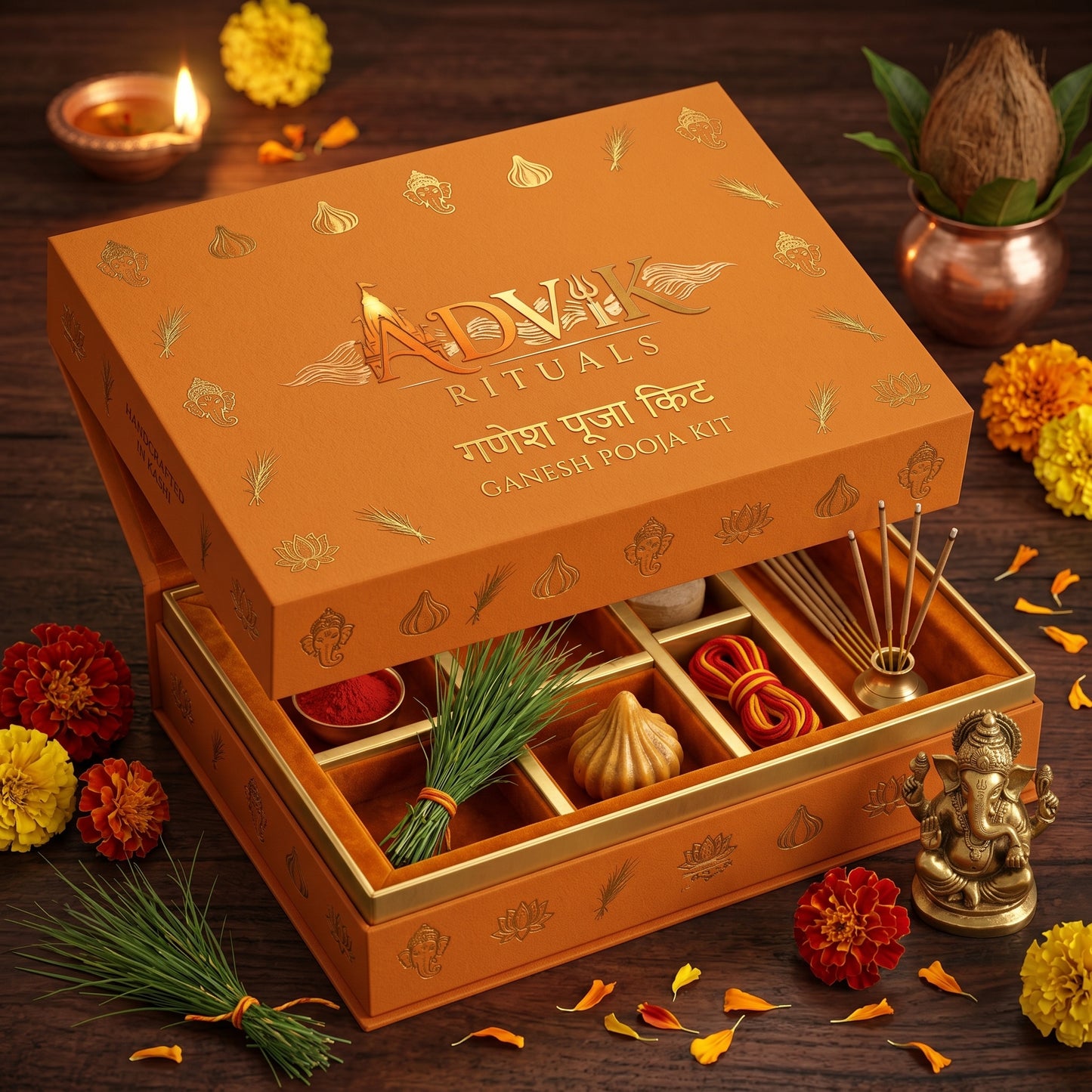 Ganesh Chaturthi Pujan Kit (Premium) With Decor Items