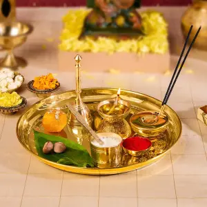 Brass Puja Thali Set